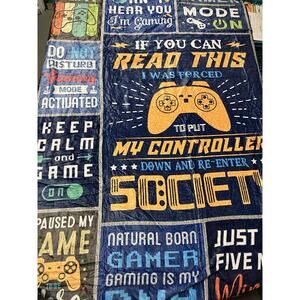 Video Gaming Gamer Blanket Soft Plush Throw Cozy Lightweight NEW